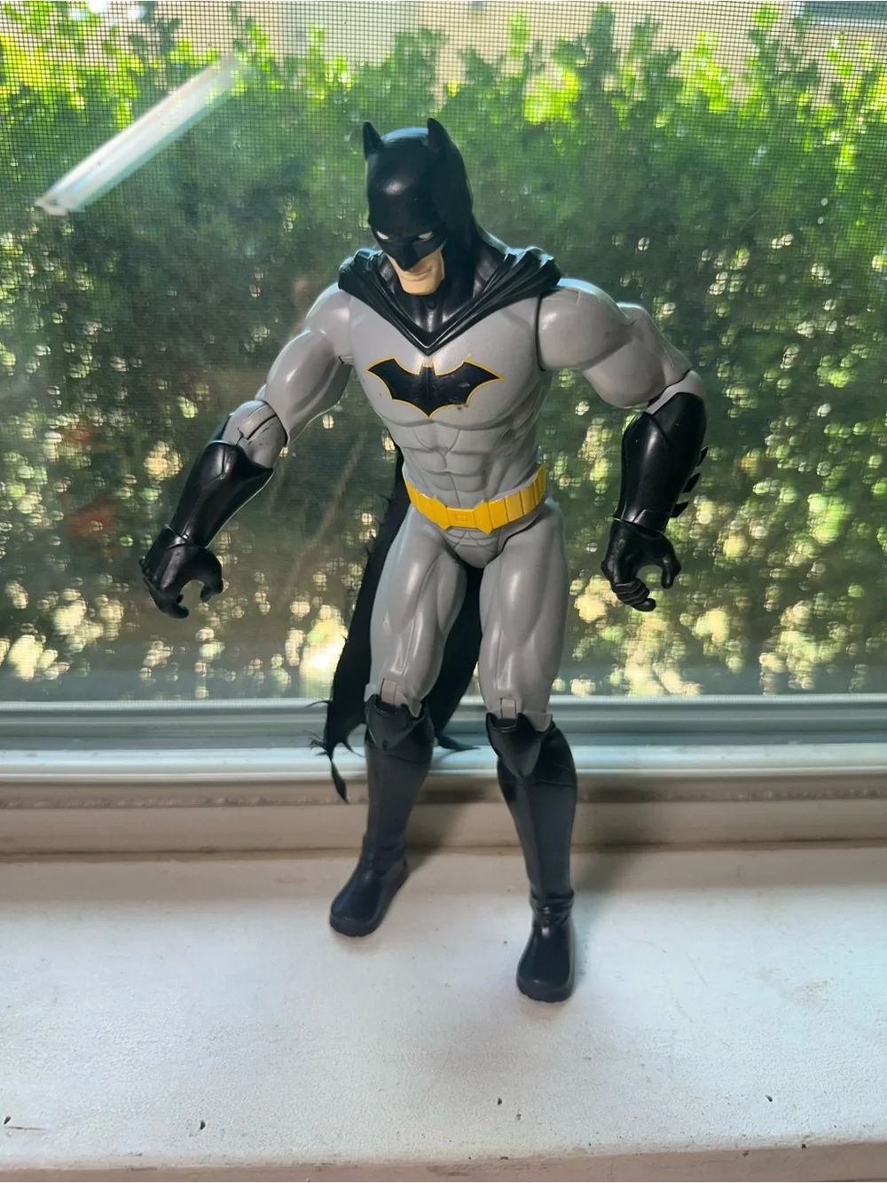 Poseable 12” Batman Action Figure - Gray, Black & Yellow TM and DC Comics